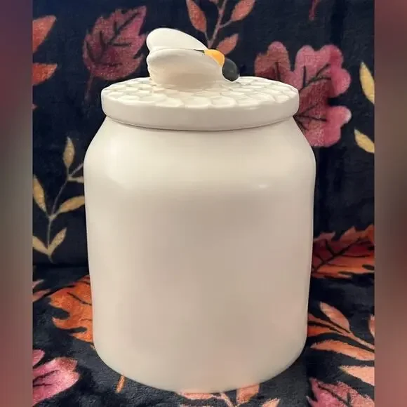Rae Dunn Honey Jar Sweet As Can Bee Canister Farmhouse Kitchen Decor Topper New - Picture 5 of 7